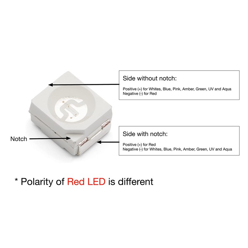 20 Pieces of PLCC-2 Surface Mount LEDs, 3528 Size SMD