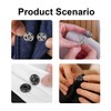 TopBine 100 Sets Sew on Snaps 10mm Buttons Metal Snaps