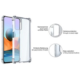 mtb more energy® Soft Armor Case Compatible with Realme X50 Pro 5G (6.44 Inches) - Anti Shock Reinforcement - 1.5 mm TPU - Protective Case Cover