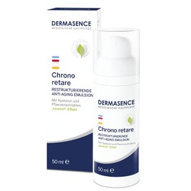 DERMASENCE Chrono Retare Anti-Ageing Emulsion 50ml Smoothing Day Cream for Mature Skin Improves Elasticity and Complexion, Moisturises, Matte, Vegan, Fragrance-Free, for Face and Neck
