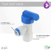 Quick Connect Tank Ball Valve For Water Purification Systems And