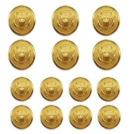 YaHoGa 14pcs Gold Blazer Buttons for Suits Blazers Sport Coats 20mm 15mm Metal Shank Blazer Buttons Set for Sewing Coats Suits Blazers (MB20110)