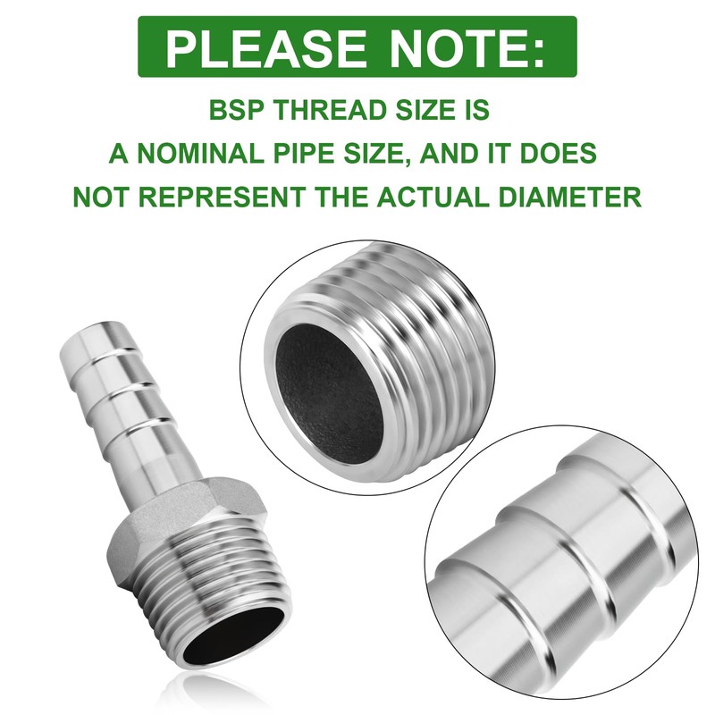 TAISHER Pack of 5 Forging of 304 Stainless Steel Air