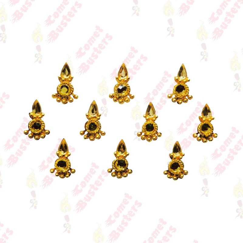 Comet Busters Beautiful Golden Bridal Bindi