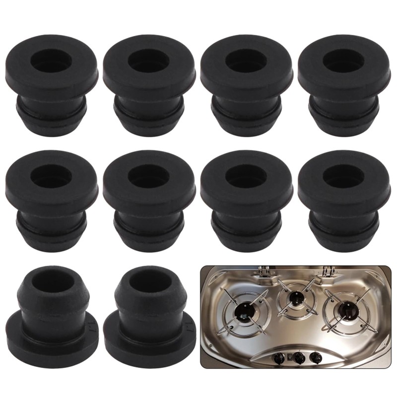 CVZJ 10Pcs Stove Grommets Scratchproof Grates Grommet Rubber Grommets Grate