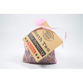 Serenity Herbal Bath Tea Bag - Tub Tea, Floral Bath Soak, Relaxation Body Soak Flowers, Lavender, Bergamot, Chamomile, Jasmine, Epsom Salt