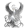 2 Sheets Dragon Tattoo Phoenix Tattoo Temporary Tattoo Arm Tattoo