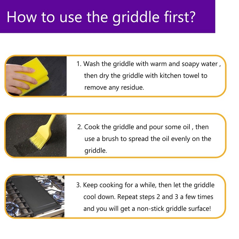 CHILIPILI WB31X24738 Griddle Replacement Parts for GE Gas Stove, Cast