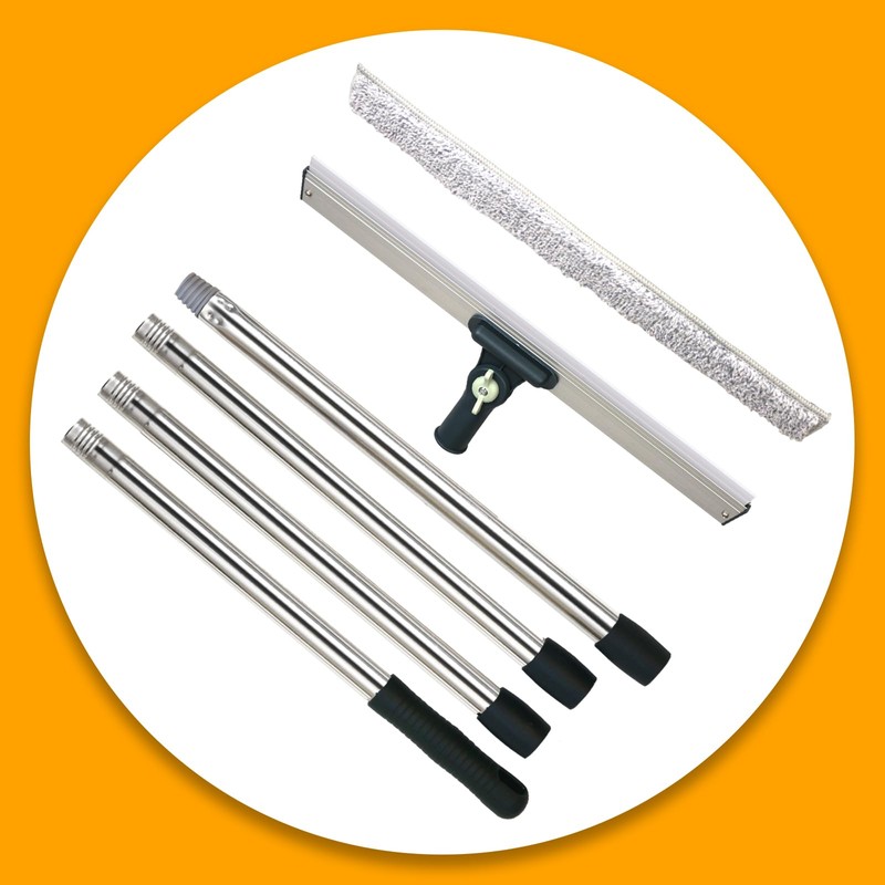 Window Cleaner Rotatable Squeegee, MEIBEI 2 in 1 Window Cleaner