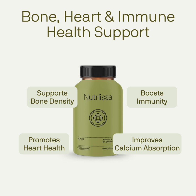 Nutriissa ADK 20 - Immune & Bone Health Support with