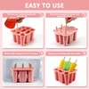Popsicles Molds, 9 Cavity Silicone Popsicle Molds with 50 Pcs