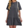 HiMONE Womens Tshirt Dress Summer Casual Crewneck Solid Loose Petite
