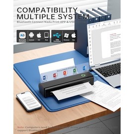 NDYIN N80 Wireless Thermal Printer - Portable Inkless Printing