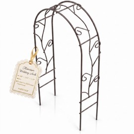 POPETPOP Miniature Wedding Arch for Dollhouse DIY Fairy Garden Accessory Elegant European Style Micro Landscape Decoration for Weddings and Celebrations 7.87X3.93X1.18In