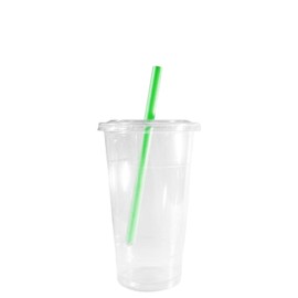 Clear Plastic Disposable Cups with Lids and Smoothie Straws 300 count - 10 oz (ounces) Clear PET Cup for Smoothies, Protein Shakes, Bubble Tea, Iced Coffee, Boba, Fresh Juice, Meal Prep, Party Cup