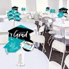 Big Dot of Happiness 2024 Teal Graduation Party Centerpiece Sticks