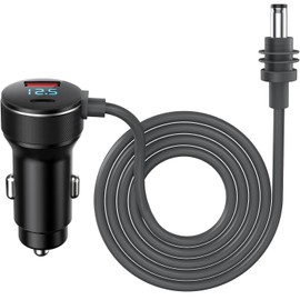 3-in-1 Starlink Mini Cable 12V-24V, Starlink Mini Car Adapter DC Power Cable with Digital Display, USB-C PD 45W and USB-A 35W Ports for Trucks and Cars(10FT)