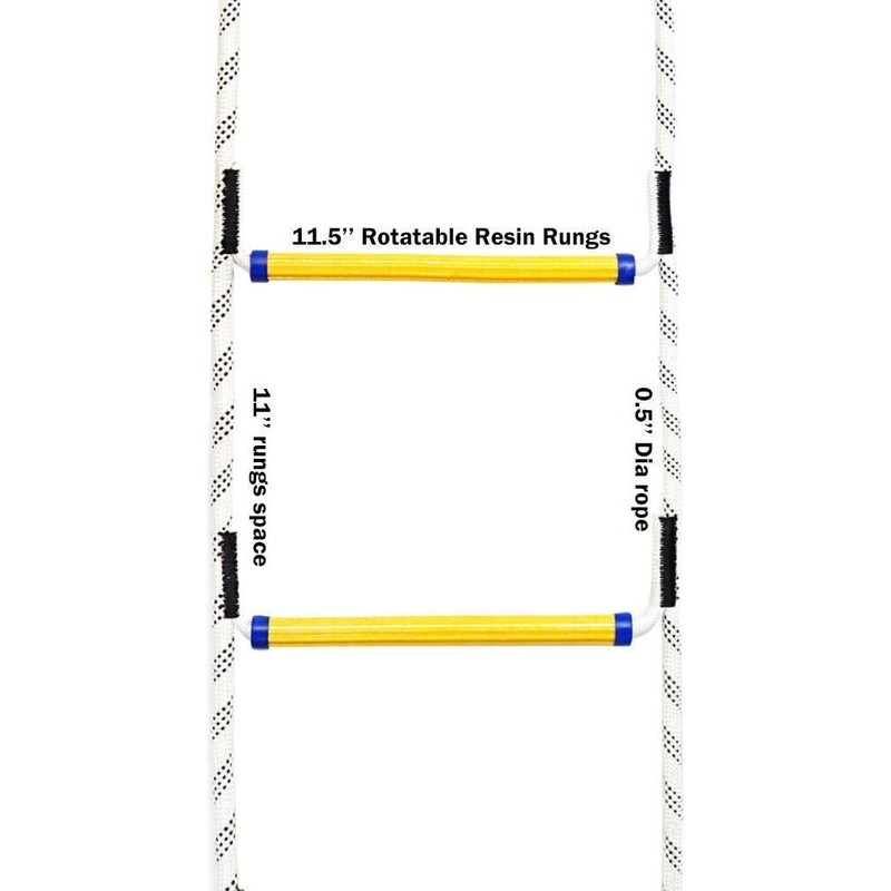 Aoneky 5.9 ft Nylon Climbing Rope Ladder for Kids or