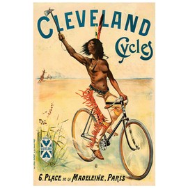 Cleveland Cycles - Paris 2 - Vintage Advertising Poster-8 x 12 Inches (US/CAN only)