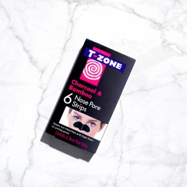 T-Zone Charcoal & Bamboo Nose Pore Strips (6 Pack) - Draws Out Dirt and Excess Oil, Helps Remove Impurities, Unclogs Pores