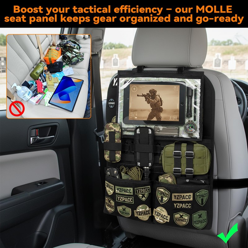 Yzpacc Universal Tactical Patch Display Board Hook & Loop Panel