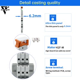 ZJWZJH (2 Pcs) Electromechanical Relays 6Amp Miniature 24VDC 24V AC HF41F/24-ZS 1NO 1NC SPDT with Socket Base Screw Terminal, with DIN Rail, UL/VDE Certification