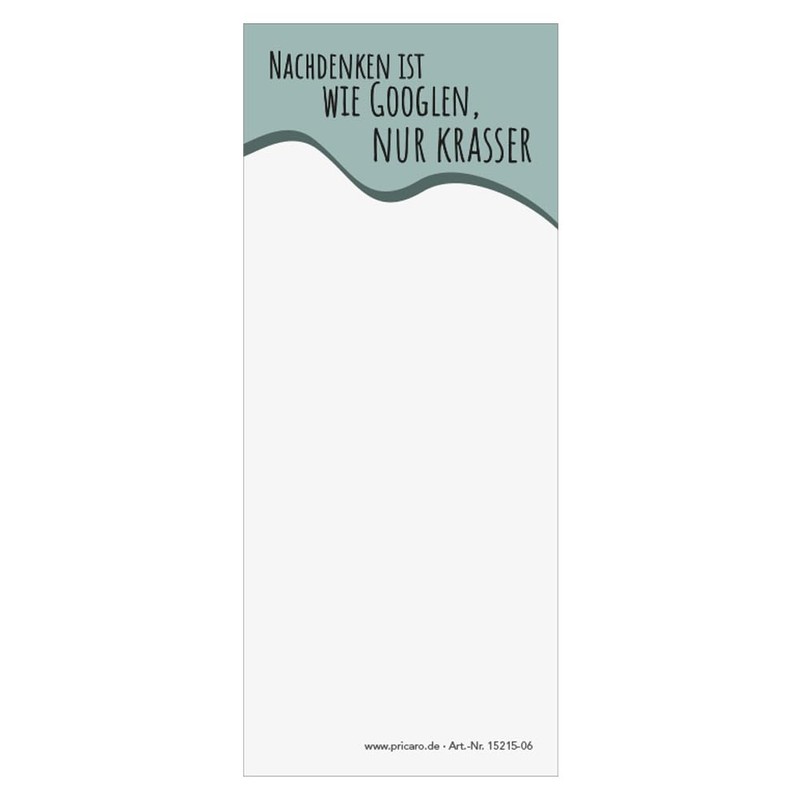 PRICARO Notepad "Quote 06" Magnetic 62 x 148 mm Pack