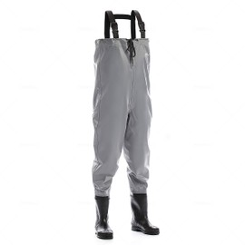 Foxelli Chest Waders - 2-ply Nylon/PVC Waterproof Fishing Waders for Men & Women with Boots, Lightweight Bootfoot Waders