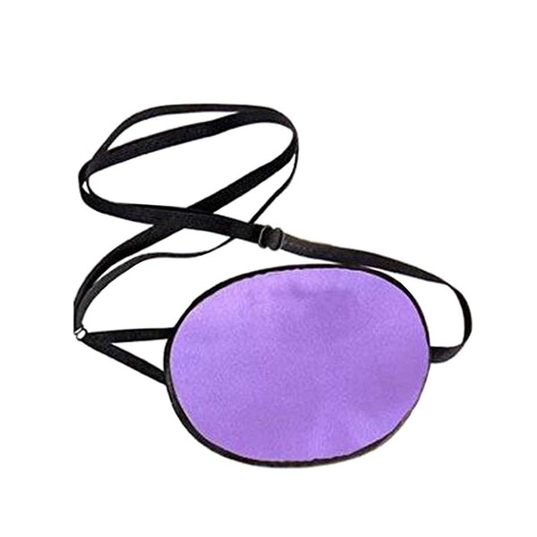 Adults Eye Patch Silk Single Eye Mask Amblyopia Corrected Visual Acuity Recovery Eye Patch Patch for Lazy Eye (Purple)