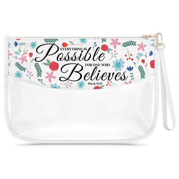 Gfhzdmf Christian Gifts Clear Makeup Bag Inspirational Gifts for Women
