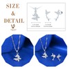 CPSLOVE Creative Women's Butterfly Chain Pendant Earrings 925 Silver Jewellery