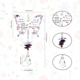 ALLY-MAGIC Friendship Gifts for Women, Best Friend Birthday Gift Crystal Suncatcher Butterfly Friend Gifts Special Present to for Window Garden Home Decor Y4HDGS