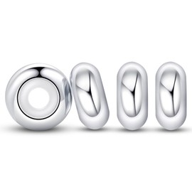 Ruaidhra Sterling Silver Charms Pendant, Infinity Friendship Family Heart Charms, Charms for Bracelet Necklace, Charm Clip Stopper Bead Charms for Women, Alloy Steel