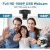 RUOVXWU Webcam for PC with Microphone 1080P Full HD Plug