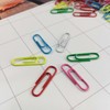 FZGUSYAF 120PCS Paperclips 28MM Assorted Colours Clamps for Office Supplies