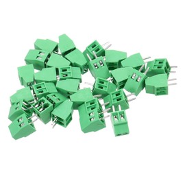 sourcing map 30PCS 2-Pin PCB Mount Screw Terminal Block Connectors 2.54mm/0.1inch Pitch Circuit Board Connectors for Home Appliances, Industrial Projects