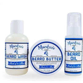 Maestro's Classic Blend Set with 2oz. Beard Oil- Mark of a Man Blend