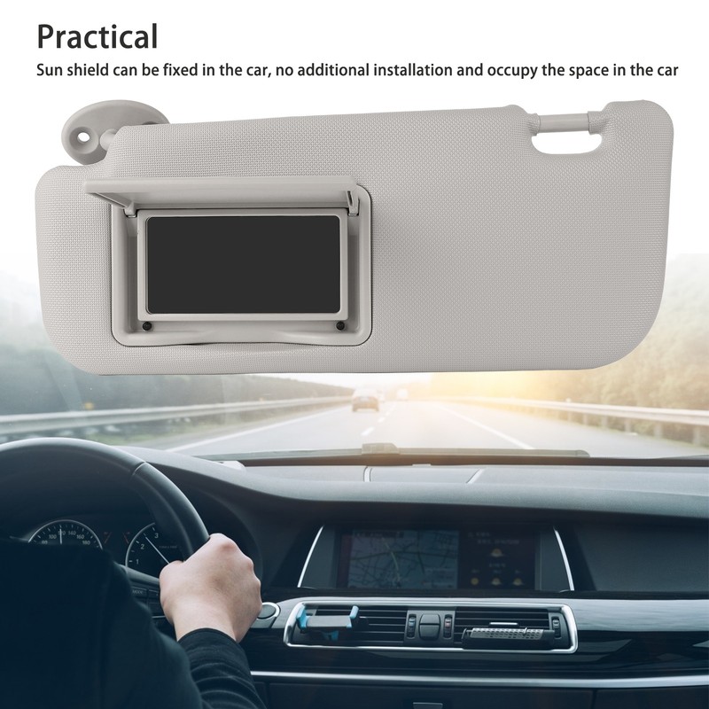 Car Sun Visor Left Driver Side Gray High Hardness Sun