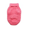 DOGGIE DESIGN Combed Cotton Cable Knit Dog Sweater - Candy