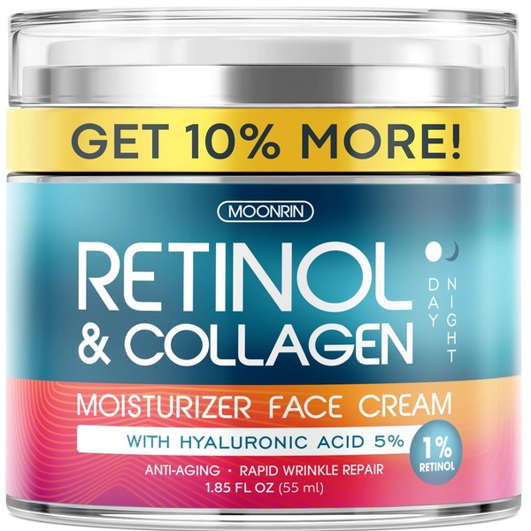 Retinol Cream for Face with Hyaluronic Acid, Anti Aging Wrinkle