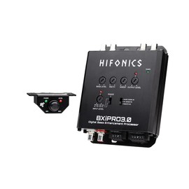 Hifonics Procesador BXiPro3.0 (Negro) - Procesador Digital de Mejora de Graves, Control Remoto de Montaje en Tablero Incluido, diseño Compacto