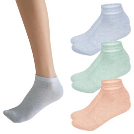 Sunm Boutique 3 Pairs Ankle Socks for Women Low Cut & Non Slip, Casual & Formal Socks, Soft & Stretchable. (White)