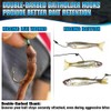 Baitholder Fishing Hooks 100 Pack - Double-Barbed Long Shank for