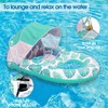 COOLCOOLDEE Pool Lounge Float with Canopy UPF50+,Extra Large Pool Floats
