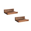 Z metnal Mini Floating Shelves, Small Natural Wooden Display Wall