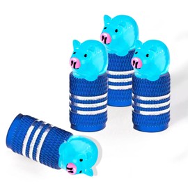 4Pack Cute Pig Tire Valve Stem Caps Pig Car Accessories Aluminum Alloy Rust-Proof Universal Dust Covers Tire Air Cap for Car,SUV,Bike,Motorcycle,Interesting Practical Tire Decor,Pigs Gifts Decor
