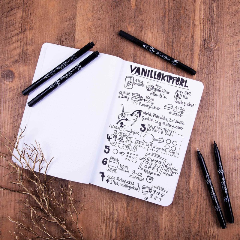 Online Black Hand Lettering Set | 5 Calligraphy Pens in