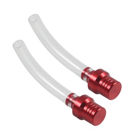 LKAHG 2PCS Car Breather Hose Gas Fuel Tank Cap, Automotive Gas Fuel Cap Air Vent Hose Tube Breather, Aluminum Breather Hose Oil Fuel Box Cover, Universal for ATV Quad XR, CRF, CR (Red)