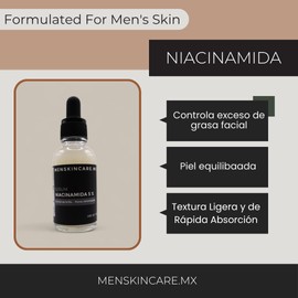 30 ml Sérum Facial Equilibrante con Niacinamida al 5% | Controla el Brillo y el Exceso de Grasa | Minimiza Poros Visibles y Suaviza la Piel sin Sensación Grasosa – | MENSKINCARE.MX