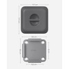 SONGMICS Floor Bracket for Side Awning Posts, Metal Plate with